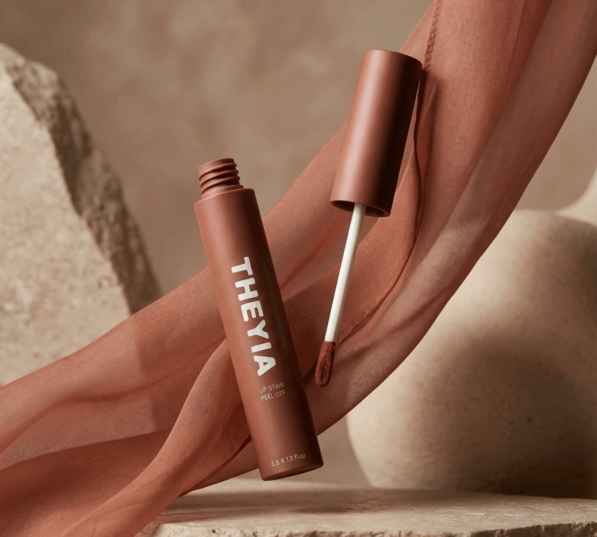 Packaging Lip Stain Theyia - encre à lèvres marron longue tenue waterproof